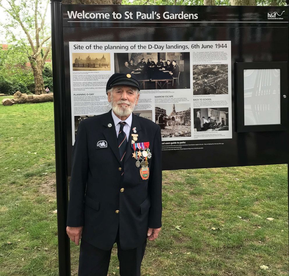 PHOTO: Veteran Jim Radford is pictured at St. Pauls Gardens in London in 2019.