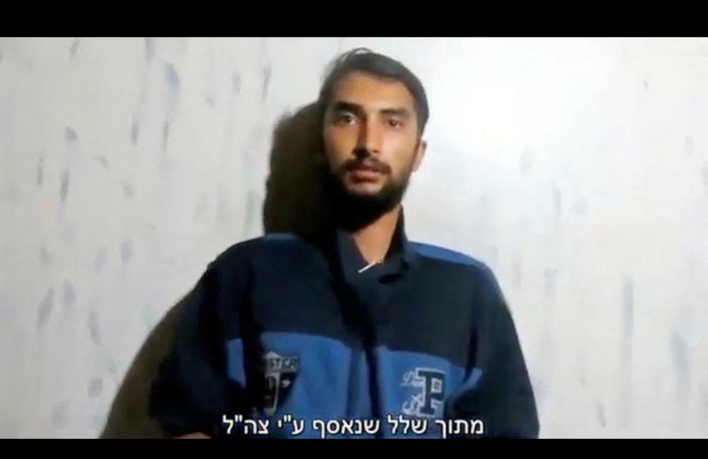 PHOTO: Bipin Joshi, a Nepalese man held hostage in Gaza, captured during the deadly Oct. 7, 2023, attack by Hamas is seen in this screen grab taken from a video uncovered by Israel's army, and obtained by Reuters on Oct. 8, 2025.
