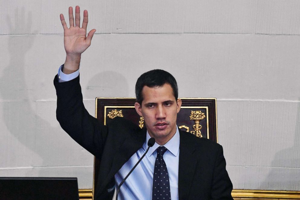 PHOTO: Venezuela's National Assembly head and self-proclaimed "acting president" Juan Guaido at the National Assembly in Caracas, Jan. 29, 2019.