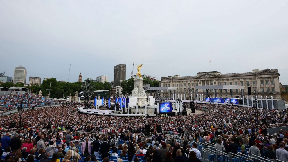 PHOTO: A general view of the BBC Platinum Party at the Palace during Britain's Queen Elizabeth's Platinum Jubilee celebrations, in London, June 4, 2022.
