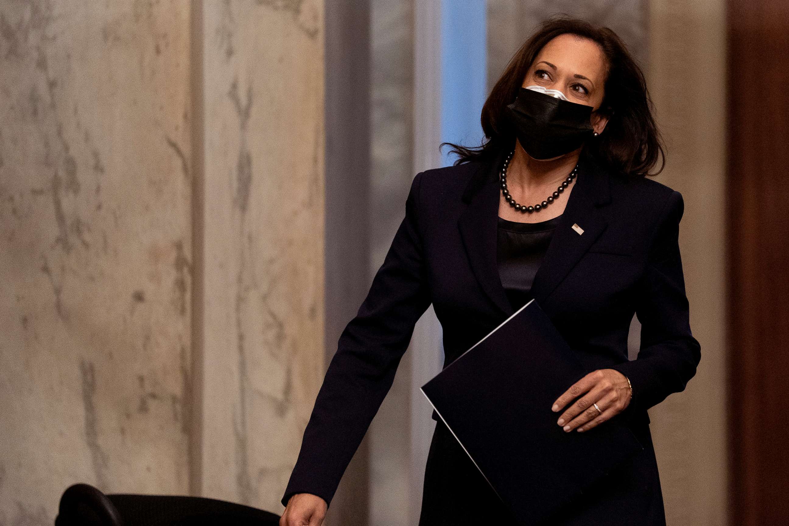 PHOTO: Vice President-elect Kamala Harris arrives at the U.S. Capitol on Dec. 11, 2020, in Washington.