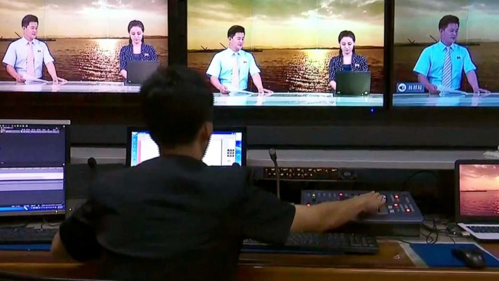 PHOTO: North Korea’s propaganda channel broadcasted its control room on television for the first time. 