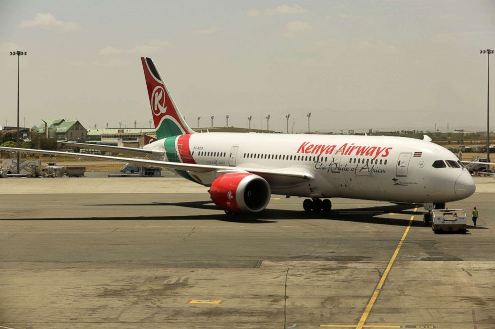 PHOTO: A Kenya Airways (KQ) Boeing Dreamliner plane prepares to take off from Jomo Kenyatta International Airport (JKIA) in Nairobi, Kenya to South Africa, in this Jan. 22, 2017 file photo. 