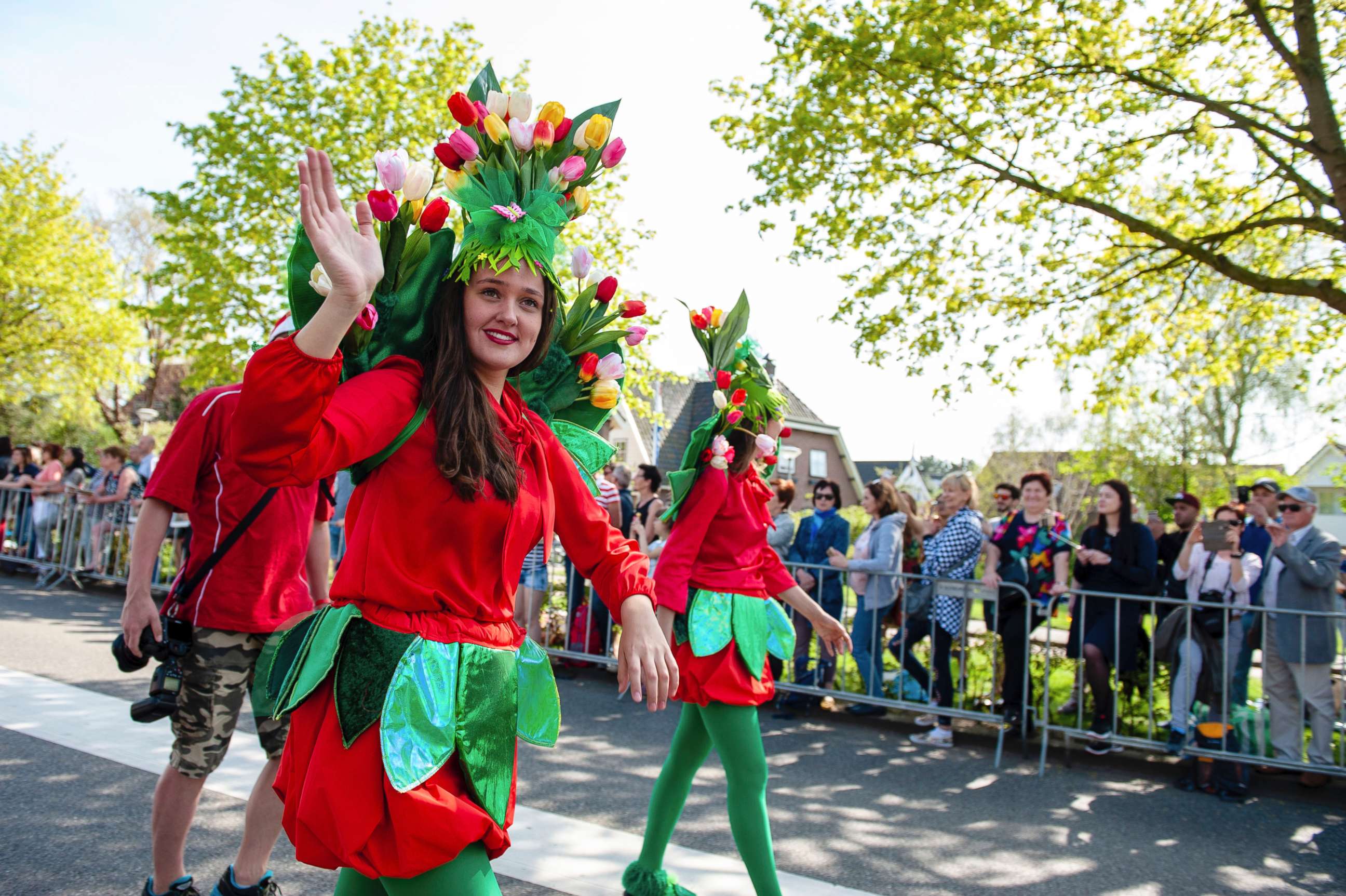 PHOTO: The 71st edition of the Bollenstreek (bulb growing area) Bloemencorso will follow a 25 mile route from Noordwijk to Haarlem, April 21, 2018, Lisse, The Netherlands.