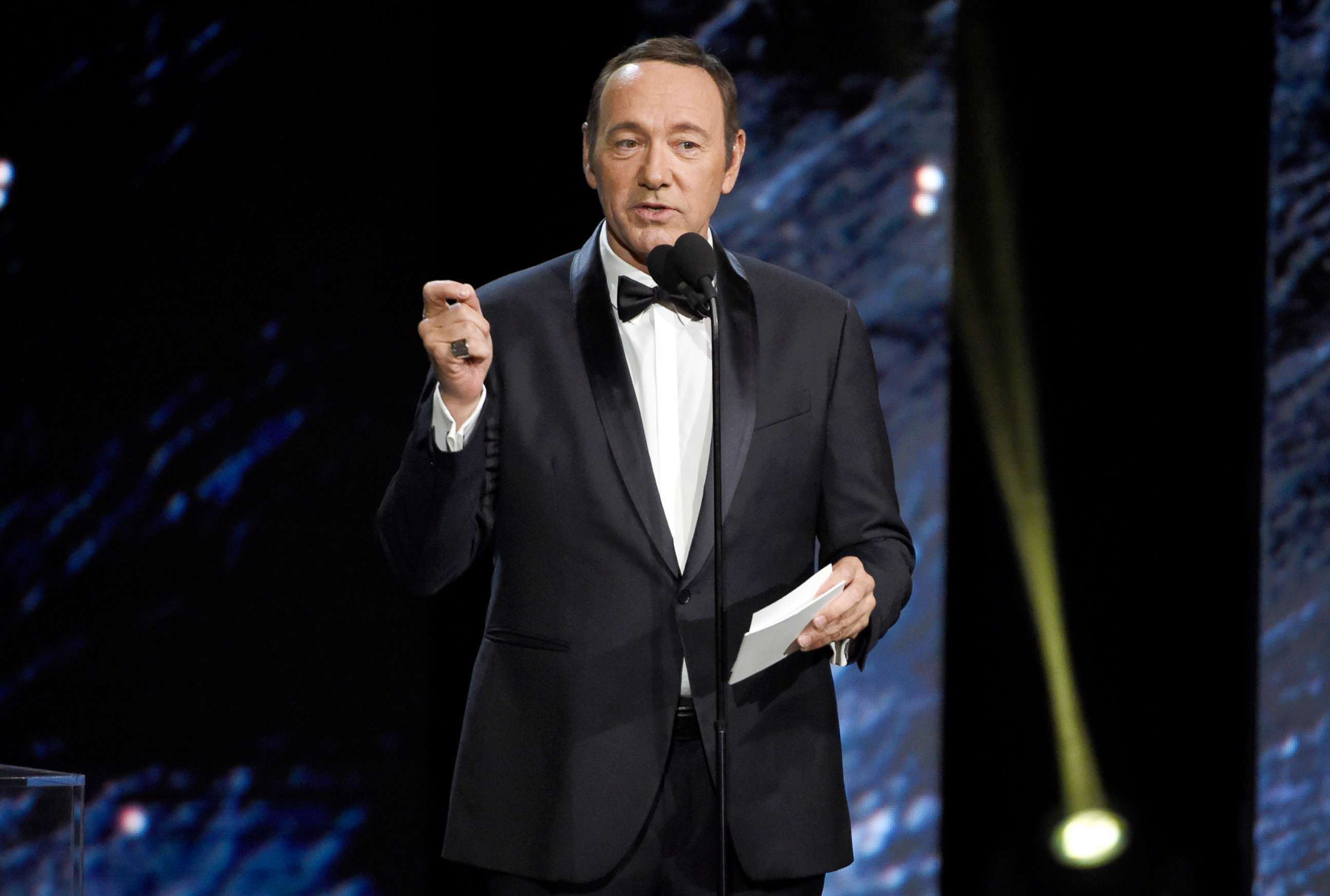 PHOTO: In this Oct. 27, 2017, file photo, Kevin Spacey presents an award in Beverly Hills, Calif.