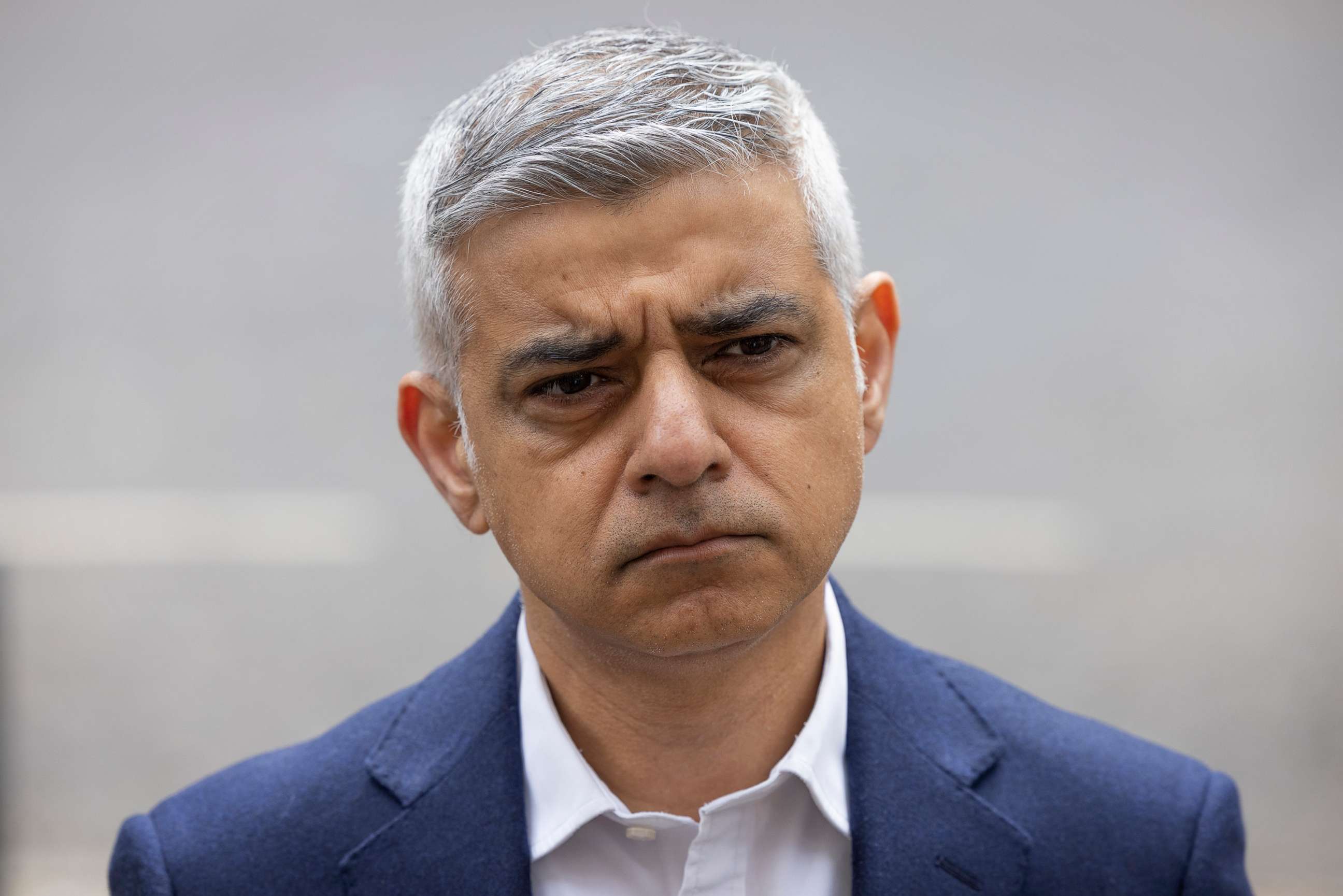 PHOTO: Mayor of London Sadiq Khan, unveils his campaign advert ahead the London Mayoral elections, on April 15, 2021 in London.