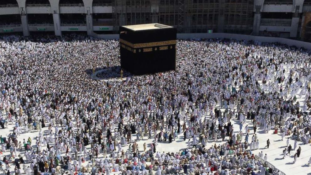 PHOTO: Muslims gather around the Kaaba, Islam's holiest shrine, to take part in the absentee funeral prayer for Saudi journalist Jamaal Khashoggi, at the Grand Mosque in Saudi Arabia's holy city of Mecca on Nov. 16, 2018.