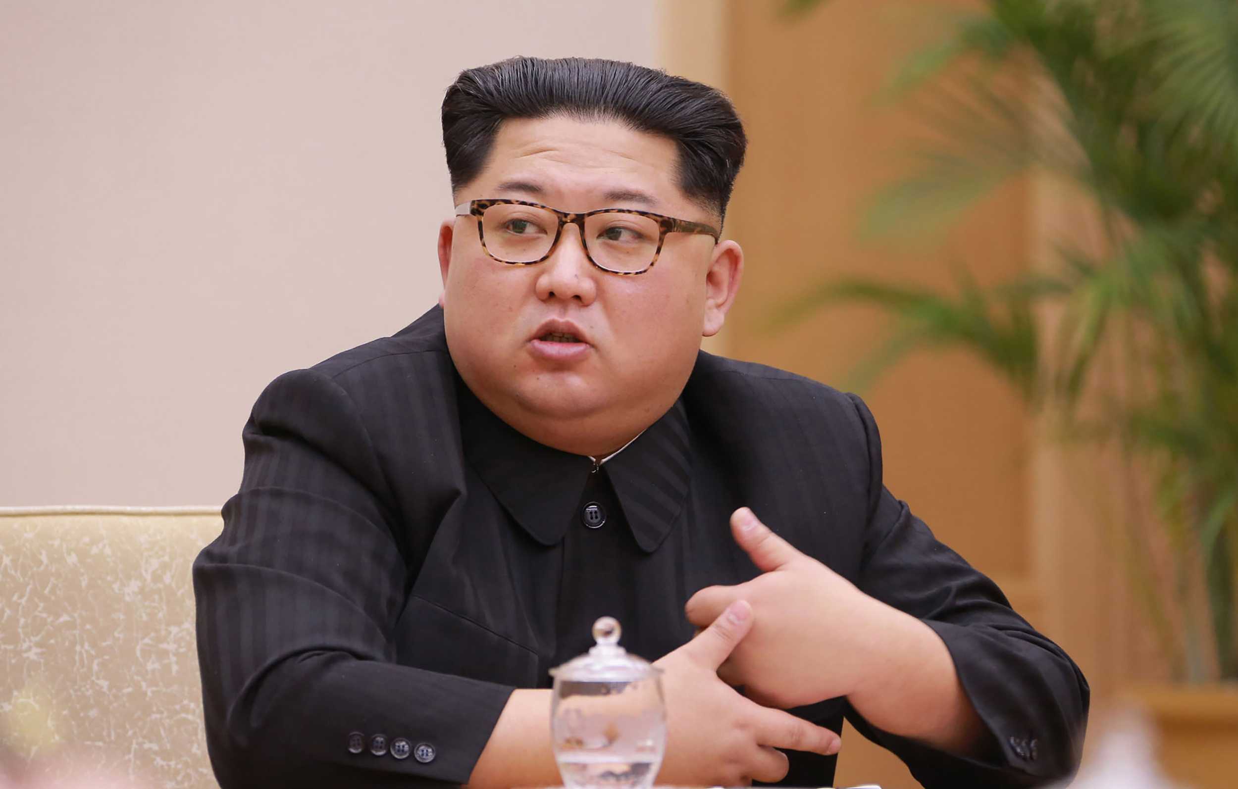 PHOTO: This picture taken on April 9, 2018 and released by North Korea's official Korean Central News Agency (KCNA) on April 10 shows North Korean leader Kim Jong Un in Pyongyang.