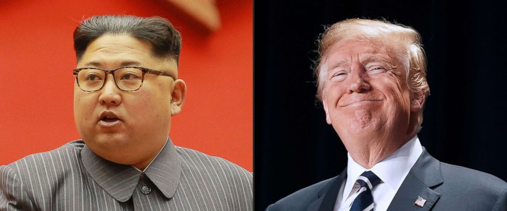 Presiden Amerika Serikat Donald Trump dan Korea Utara Kim Jong Un