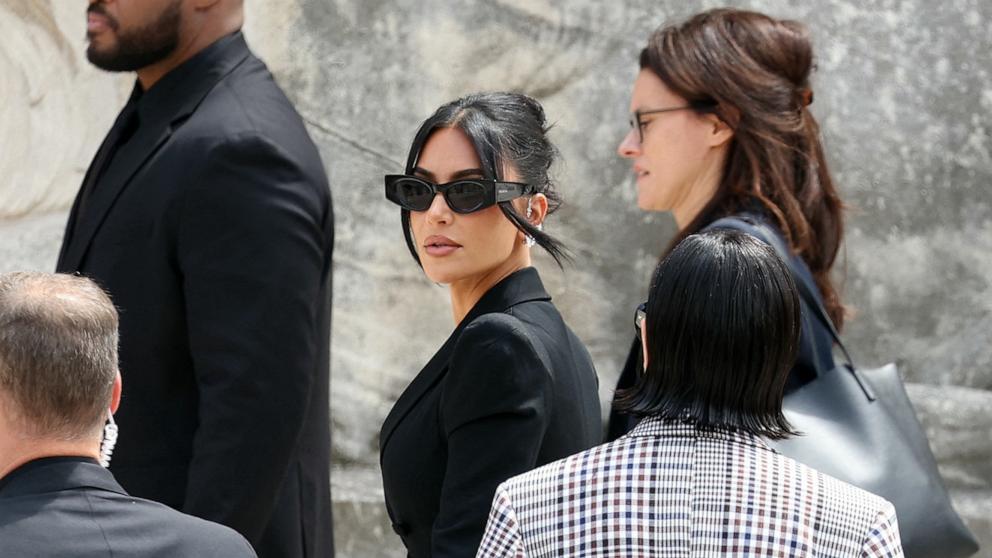 PHOTO: Kim Kardashian arrives to the Assize Court for the trial during which she will testify over the 2016 robbery that saw her relieved of millions of dollars' worth of jewellery at gunpoint at in Paris, on May 13, 2025.