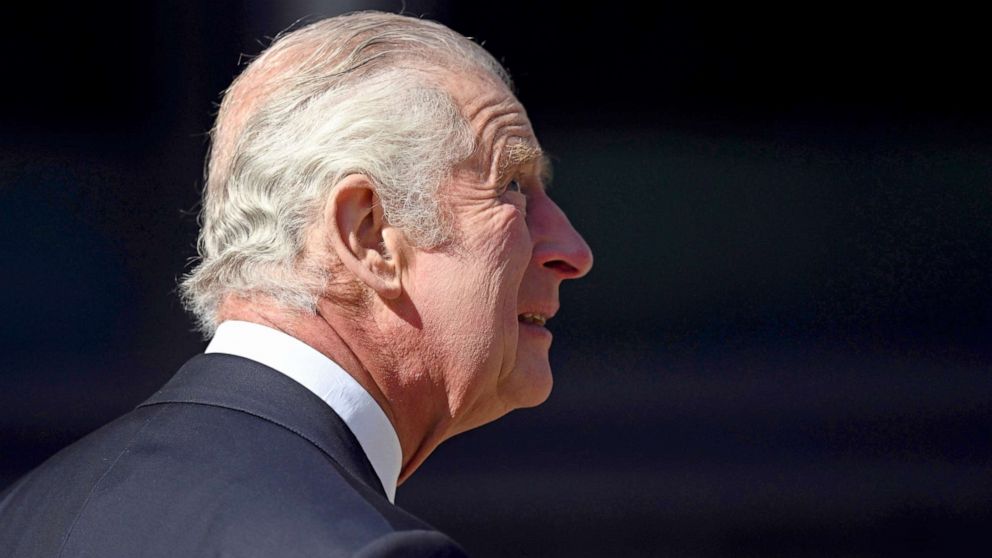 PHOTO: King Charles III leaves the Metropolitan Police Service Special Operations Room (SOR) at the Lambeth headquarters in London, Sept. 17, 2022.