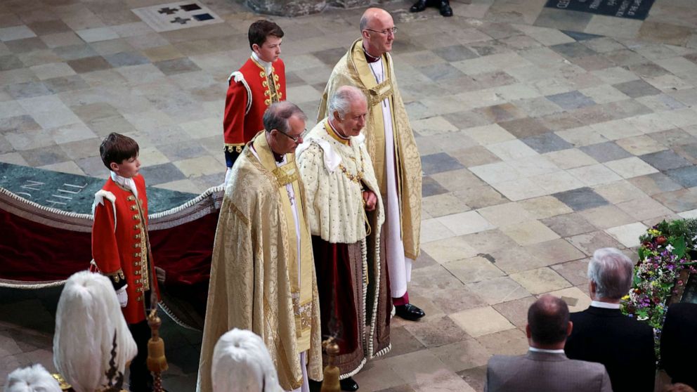 PHOTO: Britain's King Charles III arrives at Westminster Abbey in central London, May 6, 2023, for his coronation.