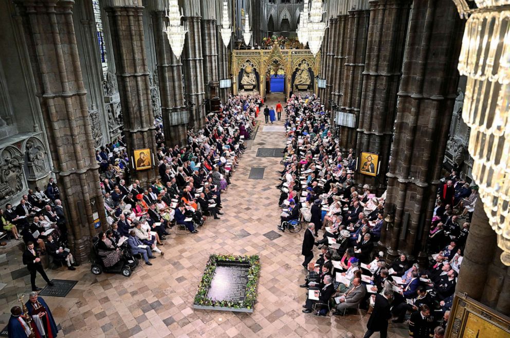PHOTO: A general view inside Westminster Abbey ahead of the Coronation of King Charles III and Queen Camilla, May 06, 2023 in London.