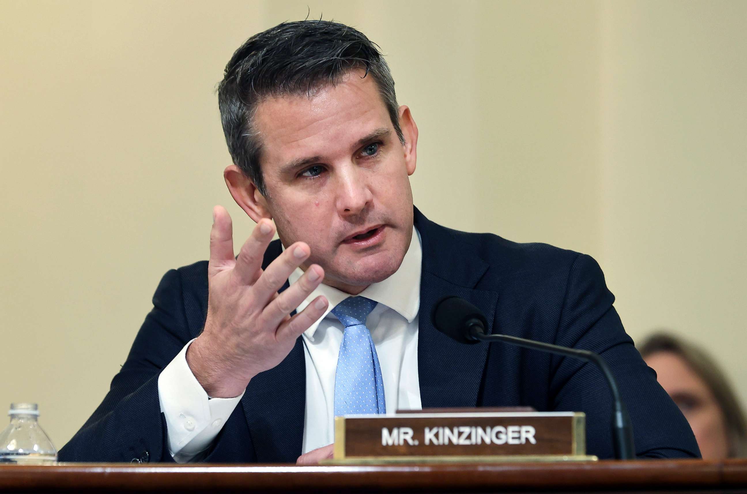 PHOTO: Republican Rep. Adam Kinzinger speaks before the House select committee hearing on the Jan. 6 attack on Capitol Hill in Washington.