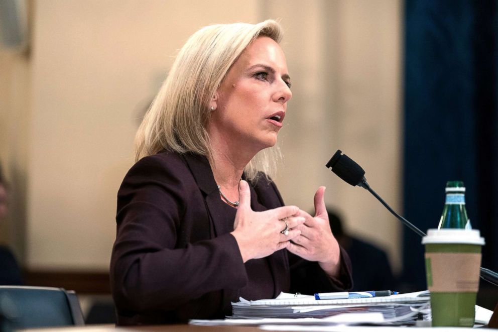 PHOTO: Homeland Security Secretary Kirstjen Nielsen testifies before a House Homeland Security Committee hearing on border security in the U.S. Capitol in Washington, D.C., March 06 2019.