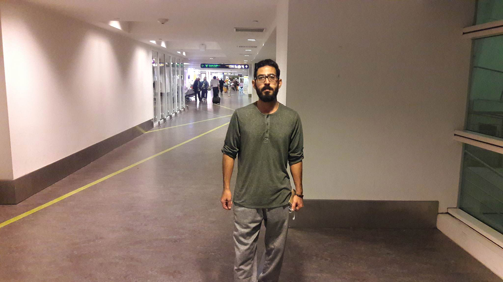 PHOTO: Syrian refugee Hassan Al Kontar has spent over a month in Kuala Lumpur International Airport in Malaysia.