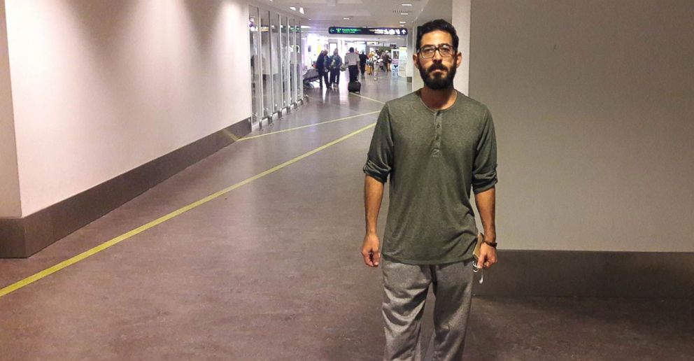 PHOTO: Syrian refugee Hassan Al Kontar has spent over a month in Kuala Lumpur International Airport in Malaysia.