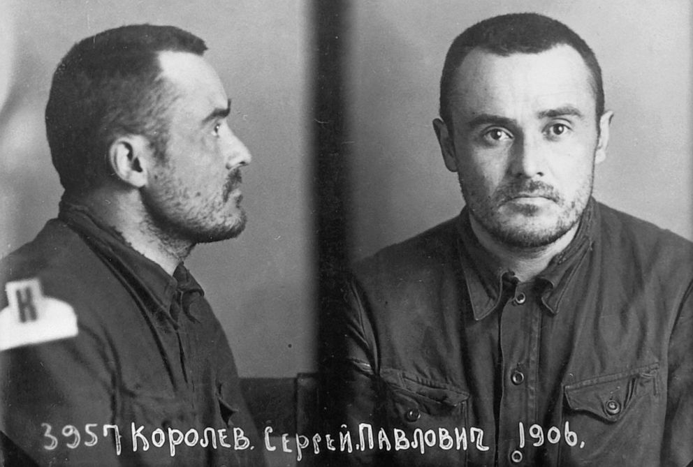 PHOTO: Sergey Korolev is pictured in a Moscow prison booking photo, following his return from a Soviet gulag camp in Siberia on Feb., 1940.