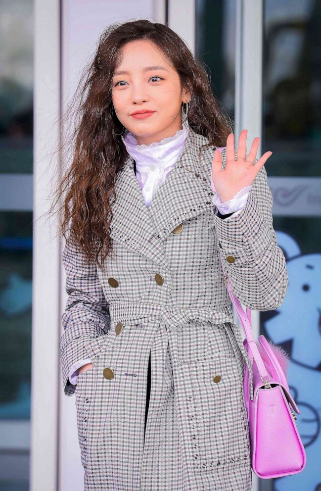 PHOTO: This Feb. 21, 2018, file photo shows K-pop star Goo Hara arriving at Incheon International Airport, west of Seoul.