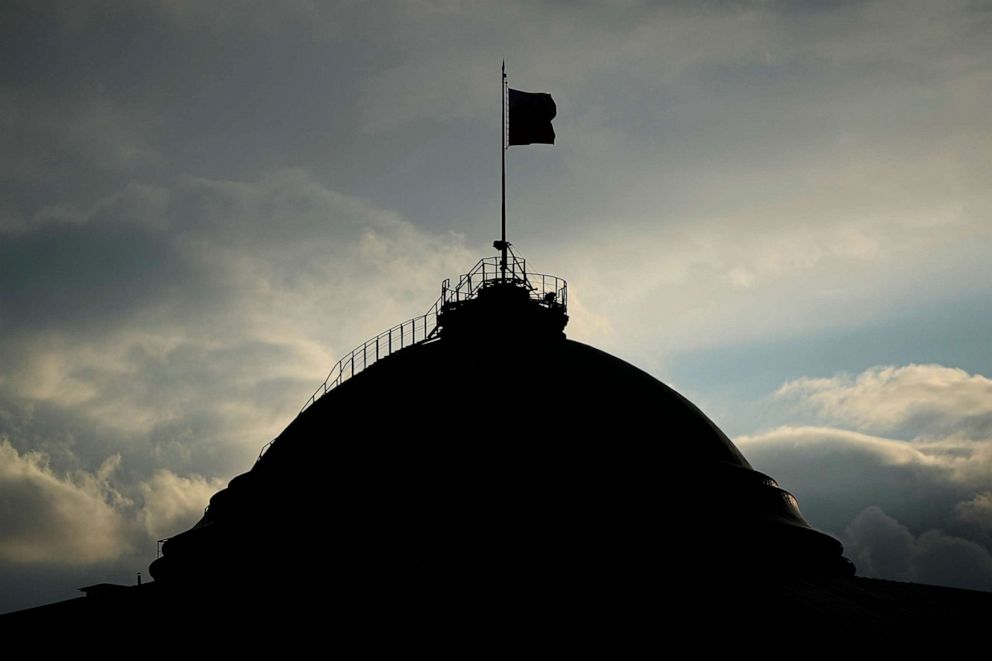 PHOTO: A view of a dome of the Senate Palace in the Moscow Kremlin, in Moscow, Russia, on Wednesday, May 3, 2023.
