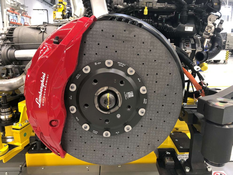 PHOTO: The $200,000 Urus has the largest carbon fiber brakes in the entire industry.