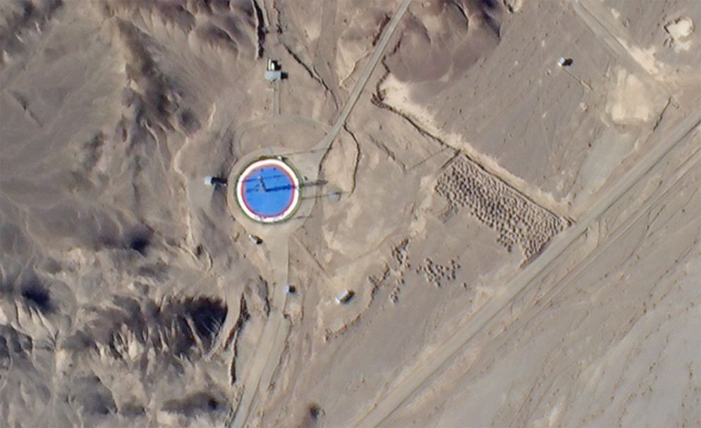 PHOTO: A satellite image released by Planet Labs Inc., shows shows a rocket launch pad at the Imam Khomeini Space Center in Iran, Aug. 27, 2019.
