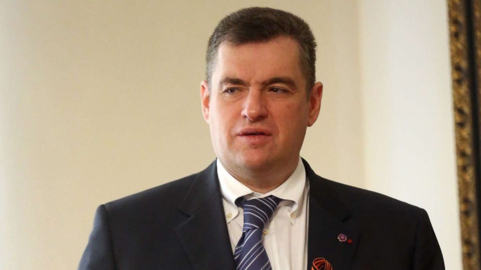 Russian State Duma Deputy Leonid Slutsky attends a Russian-Armenian talks, March 31, 2015 in Yerevan, Armenia.