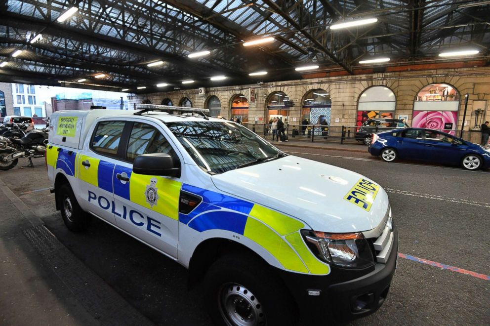 PHOTO:  A British Transport Police vehicle is seen at Waterloo Railway Station, after three small improvised explosive devices were found at buildings at Heathrow Airport, London City Airport and Waterloo in London, March 5, 2019.