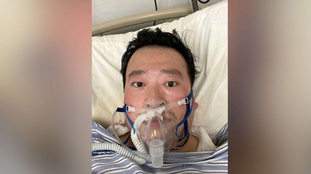 PHOTO: File Photo: Dr. Li Wenliang, the Chinese whistleblower who warned the public of a potential 'SARS-like' disease in Dec. 2019, is seen in this photo after he contracted the coronavius.