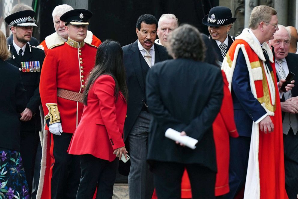 PHOTO: Lionel Richie arrives ahead of the coronation ceremony of King Charles III at Westminster Abbey in London, May 6, 2023.