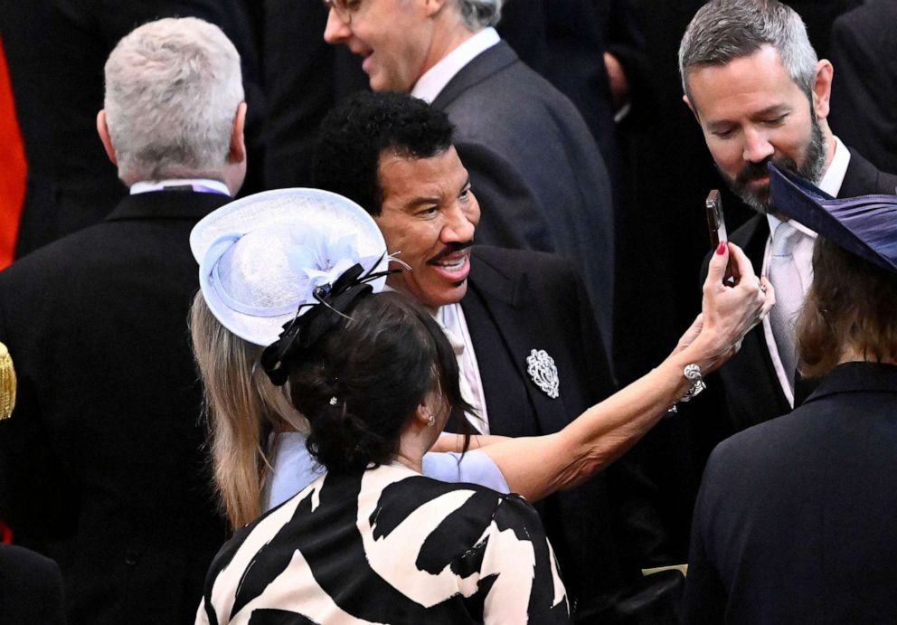 PHOTO: US pop star Lionel Richie arrives at Westminster Abbey in central London, May 6, 2023, ahead of the coronations of Britain's King Charles III and Britain's Camilla, Queen Consort.
