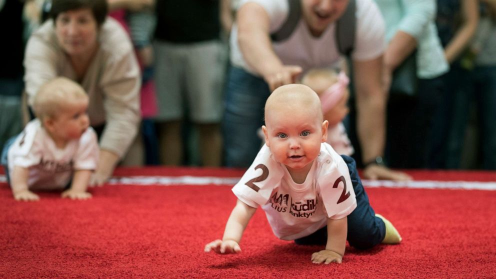 Annual baby race takes place in Lithuania