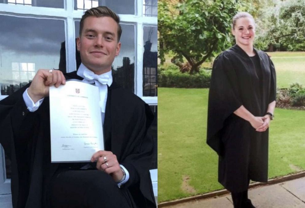 PHOTO: Jack Merritt, left, and Saskia Jones, right, are seen in this undated combination image provided by London's Metropolitan Police Service. Merritt and Jones were both killed in a terror attack near the London Bridge on Nov. 29, 2019.