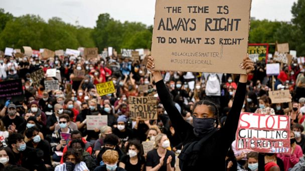 Thousands gather in London as George Floyd-inspired protests sweep ...