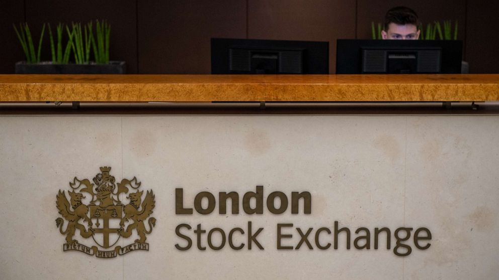 PHOTO: A reception desk at London Stock Exchange in London, Aug. 29, 2019.