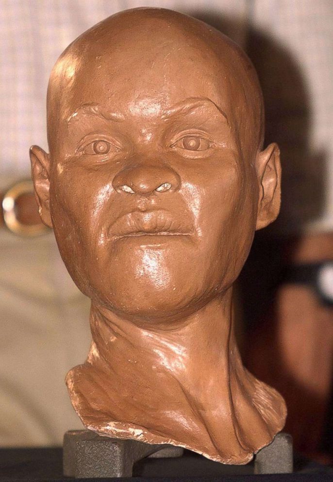 PHOTO: This file photo taken on Sept. 20, 1999 of a reconstruction of the head of 'Luzia,' 'the first Brazilian woman,' during its presentation at the National Museum of History in Rio de Janeiro.