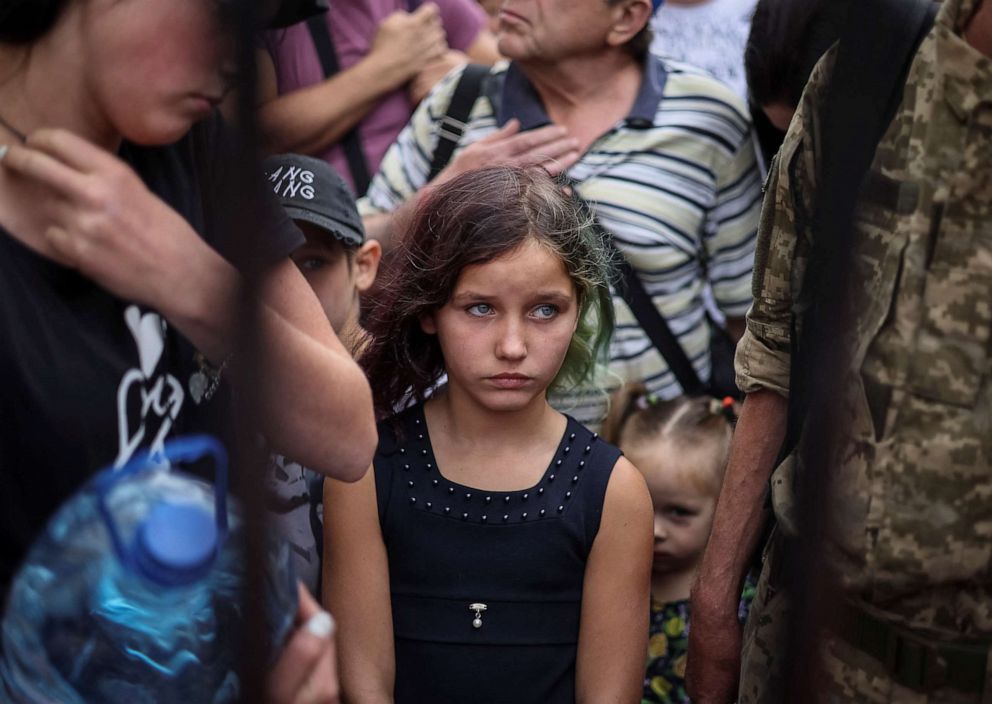 PHOTO: People wait to board a train to Dnipro and Lviv during an evacuation effort from war-affected areas of eastern Ukraine, on June 18, 2022.