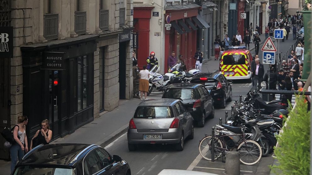 PHOTO: Authorities in the Auvergne-Rhone region of France said in a Twitter post that the blast on a street corner in Lyon caused minor injuries, May 24, 2019.