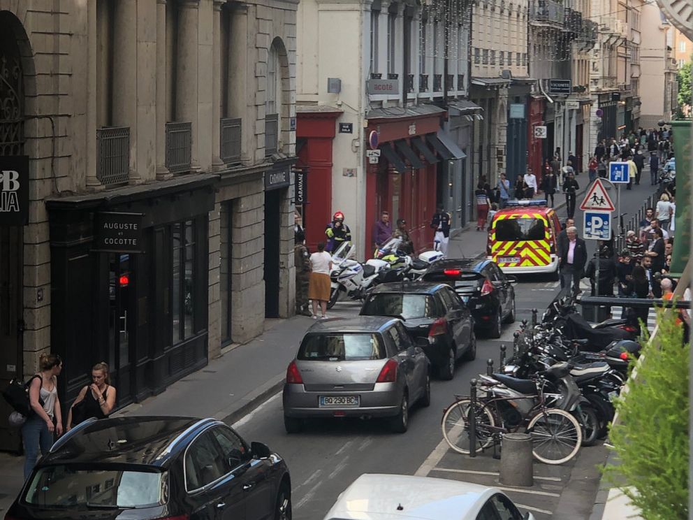 PHOTO: Authorities in the Auvergne-Rhone region of France said in a Twitter post that the blast on a street corner in Lyon caused minor injuries, May 24, 2019.