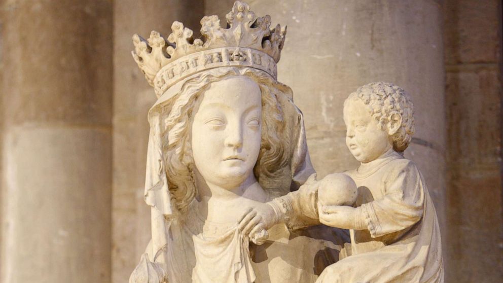 PHOTO: The 14th century Notre Dame de Paris, or Our Lady of Paris, statue is pictured in the Notre Dame Cathedral in Paris, in an undated file photo.