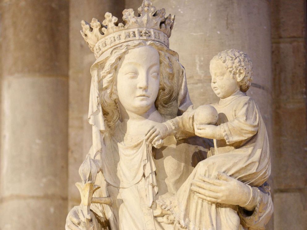 PHOTO: The 14th century Notre Dame de Paris, or Our Lady of Paris, statue is pictured in the Notre Dame Cathedral in Paris, in an undated file photo.