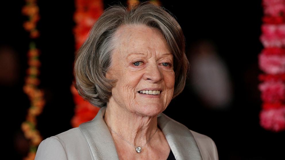 PHOTO: Actress Dame Maggie Smith arrives at the Royal Film Performance and World Premiere of the film, "The Second Best Exotic Marigold Hotel", in London Feb. 17, 2015. 