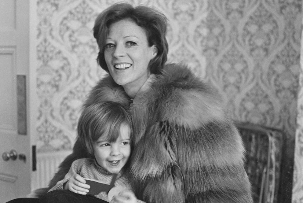 PHOTO: English actress Maggie Smith with her son Chris Larkin, Apr. 21, 1970, in London. 