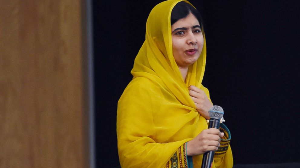Pakistani Social Leader Malala Yousafzai was winner Nobel Peace Prize in 2014 is seen during  the 'Meeting with Malala' press conference at the Tecnologico de Monterrey University  as part of her working visit to Mexico in this Aug. 31, 2017 in Mexico City, Mexico.