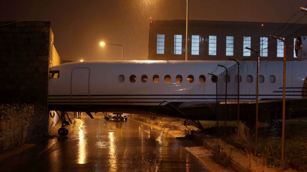 High winds blow plane into building in Malta; no injuries ABC News