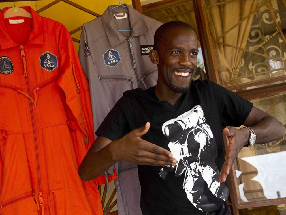 PHOTO: Mandla Maseko speaks to a journalist in Mabopane, north of Pretori, South Africa, Jan. 9, 2014.