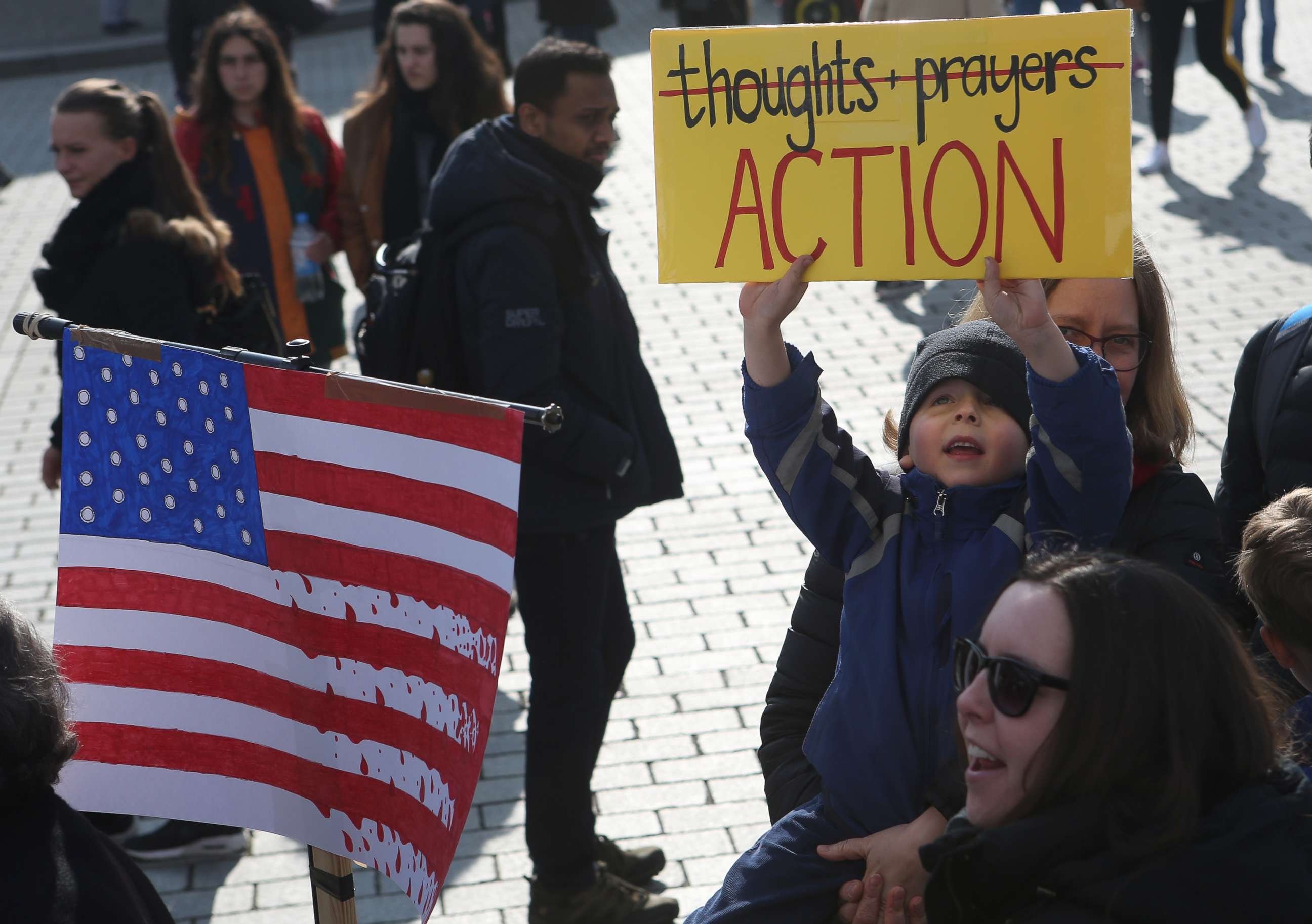 PHOTO: Demonstrators protest at March for our Lives, March 24, 2018, in Berlin. 