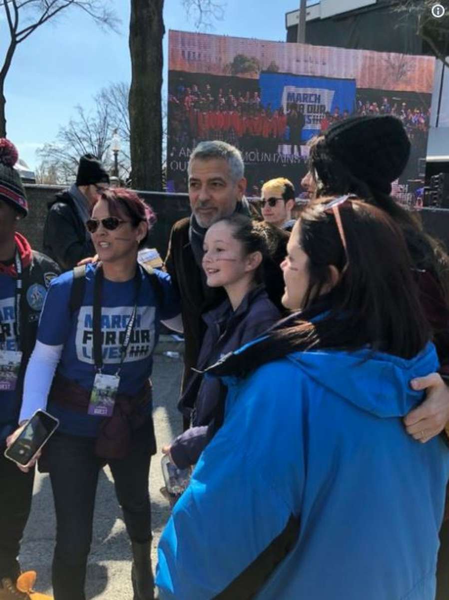 PHOTO: @shannonrwatts shared this photo of George Clooney at the March for Our Lives rally, March 24, 2018. 