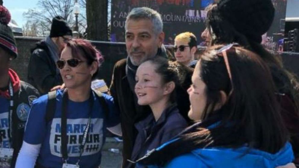 PHOTO: @shannonrwatts shared this photo of George Clooney at the March for Our Lives rally, March 24, 2018. 