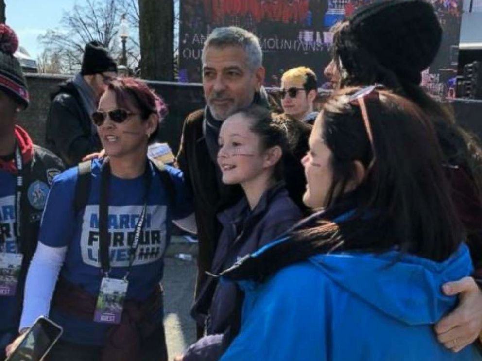 PHOTO: @shannonrwatts shared this photo of George Clooney at the March for Our Lives rally, March 24, 2018.